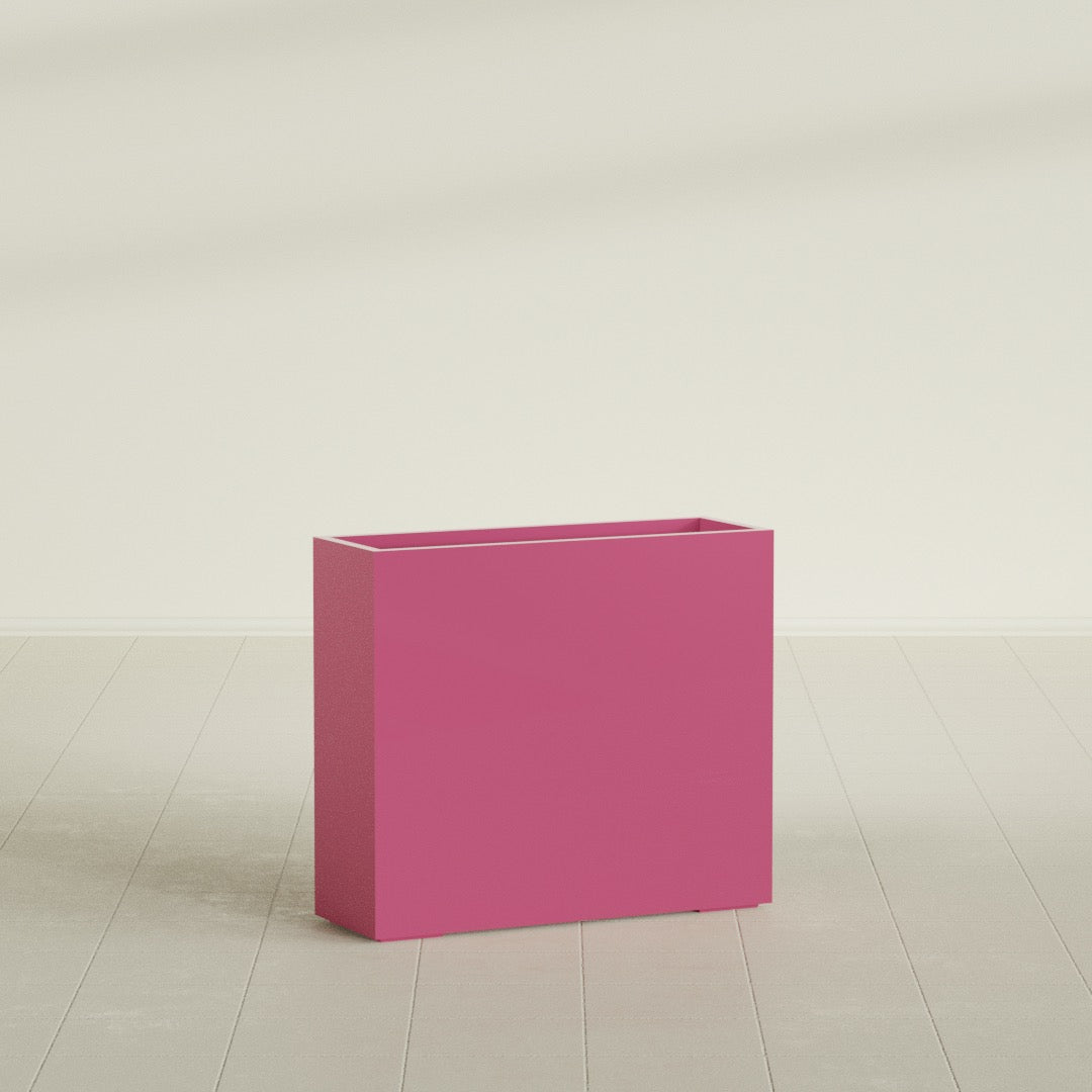Perth Extra Large Long Rectangle Fiberglass Planter - 48 in x 16 in x 42 in - Gloss Pink Violet - Gloss Pink Violet,48 in x 16 in x 42 in