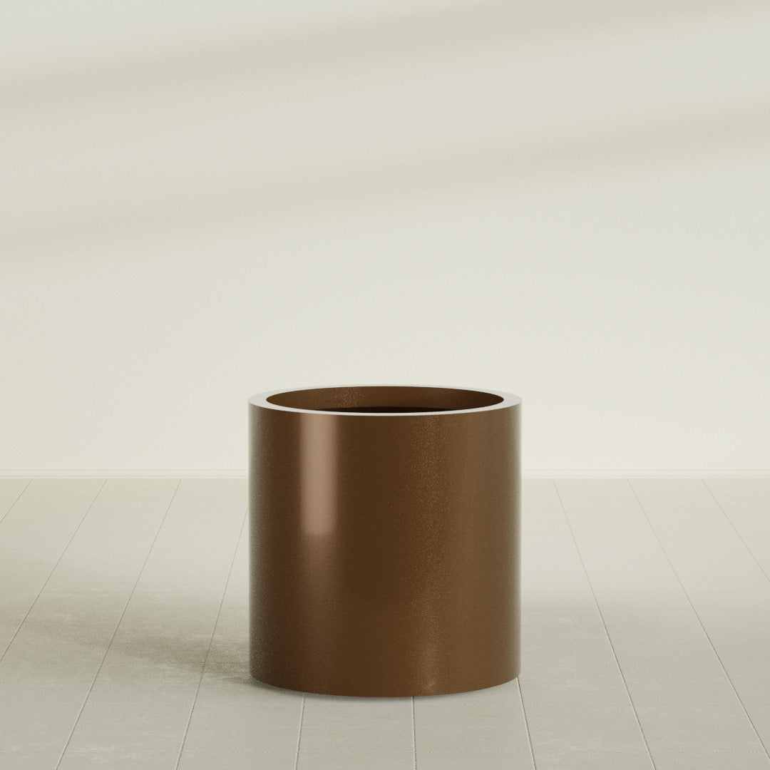 Rio Grande Medium Round Fiberglass Planter - 22 in x 22 in x 22 in - Metallic Bronze - Metallic Bronze,22 in x 22 in x 22 in