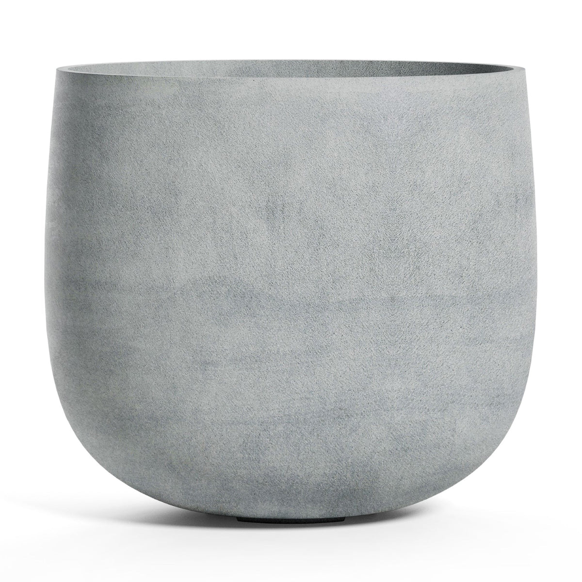 COSAPOTS Mondo Round Fiberglass Planter – Lightweight Indoor/Outdoor Plant Pot, Frost & Weather Resistant, Handmade Modern Decorative Planter – 10.8" X 10.8" X 9.6" – Concrete Stone - Concrete Stone,10.8 in diam. x 9.6 in