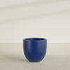 Alzira Large Round Fiberglass Planter - 30 in x 30 in x 28 in - Matte Cobalt Blue - Matte Cobalt Blue,30 in x 30 in x 28 in