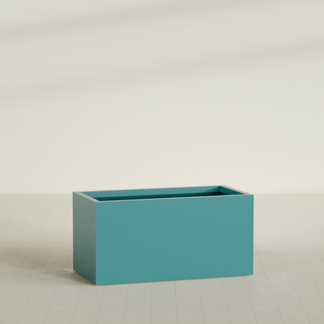 Granada Extra Large Long Rectangle Fiberglass Planter - 48 in x 24 in x 24 in - Satin Sea Foam - Satin Sea Foam,48 in x 24 in x 24 in