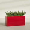 Brisbane Extra Large Long Rectangle Fiberglass Planter - 60 in x 24 in x 32 in - Gloss Red - Gloss Red,60 in x 24 in x 32 in