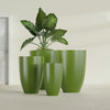 Brannan Large Round Fiberglass Planter - 30 in x 30 in x 41 in - Satin Green - Satin Green,30 in x 30 in x 41 in