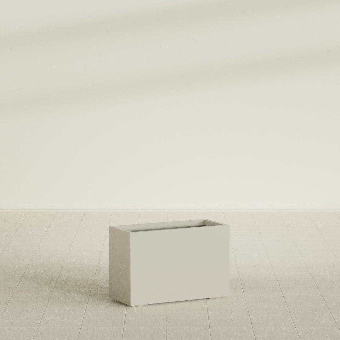 Tolga Large Rectangle Fiberglass Planter - 36 in x 16 in x 24 in - Satin Beige - Satin Beige,36 in x 16 in x 24 in