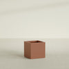 Montroy Medium Cube Square Fiberglass Planter - 24 in x 24 in x 24 in - Matte Terracotta - Matte Terracotta,24 in x 24 in x 24 in