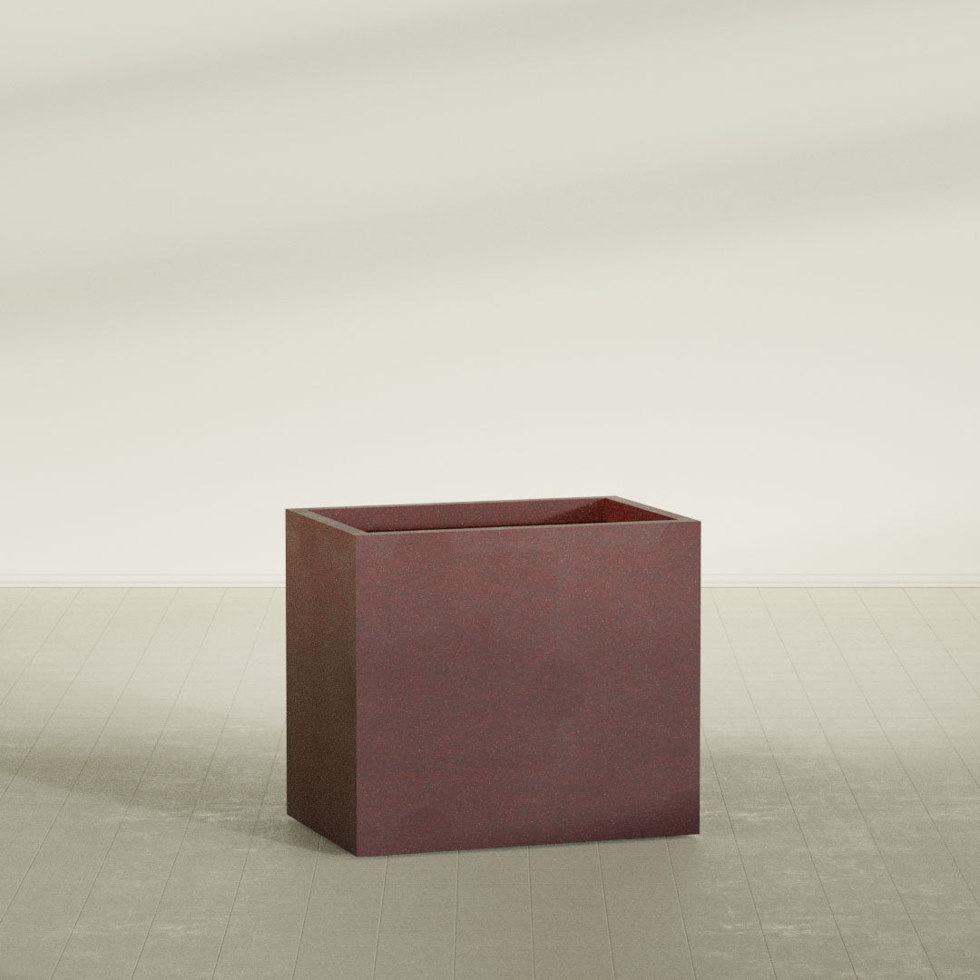 ProTone Fiberglass Premium Finish Large Rectangle Planter - 36 in x 24 in x 32 in - Weathered Steel - Rust - Weathered Steel - Rust,36 in x 24 in x 32 in