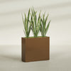 Delray Large Tall Rectangle Fiberglass Planter - 36 in x 12 in x 32 in - Metallic Bronze - Metallic Bronze,36 in x 12 in x 32 in