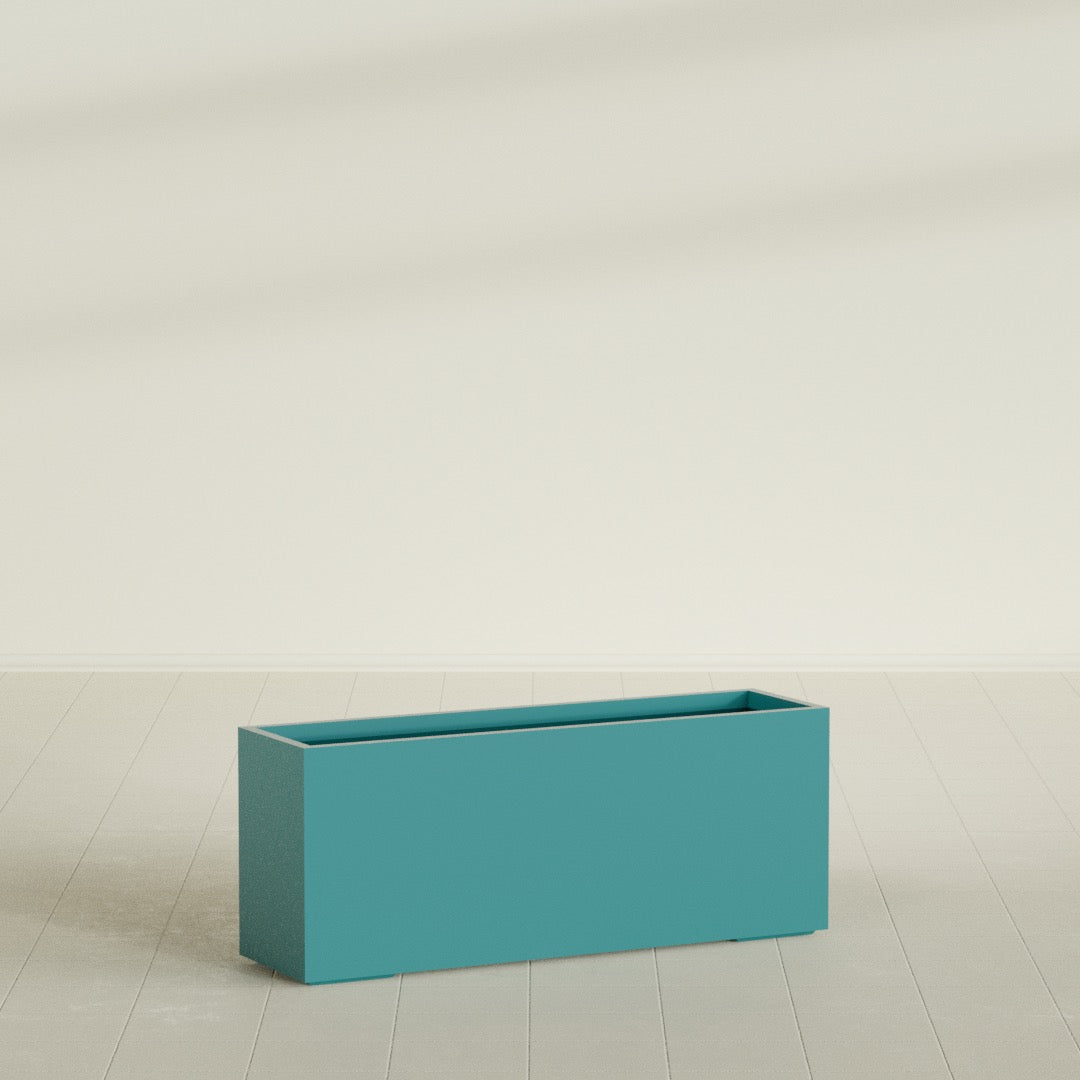 Tolga Extra Large Long Rectangle Fiberglass Planter - 60 in x 16 in x 24 in - Satin Sea Foam - Satin Sea Foam,60 in x 16 in x 24 in