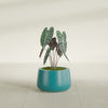 Short Hayden Small Round Fiberglass Planter - 12 in x 12 in x 7 in - Satin Sea Foam - Satin Sea Foam,12 in x 12 in x 7 in
