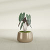 Short Hayden Small Round Fiberglass Planter - 12 in x 12 in x 7 in - Metallic Gold - Metallic Gold,12 in x 12 in x 7 in