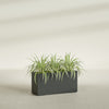 Hollywood Large Narrow Rectangle Fiberglass Planter - 36 in x 12 in x 24 in - Matte Charcoal - Matte Charcoal,36 in x 12 in x 24 in