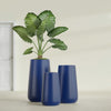 Saigon Large Tapered Round Planter - 14 in x 14 in x 30 in - Matte Cobalt Blue - Matte Cobalt Blue,13.7 in x 13.7 in 30 in