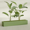 Cuba Extra Large Long Rectangle Fiberglass Planter - 72 in x 14 in x 12 in - Satin Green - Satin Green,72 in x 14 in x 12 in