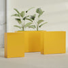 Amesbury Large Narrow Rectangle Fiberglass Planter - 24 in x 10 in x 32 in - Gloss Saffron - Gloss Saffron,24 in x 10 in x 32 in