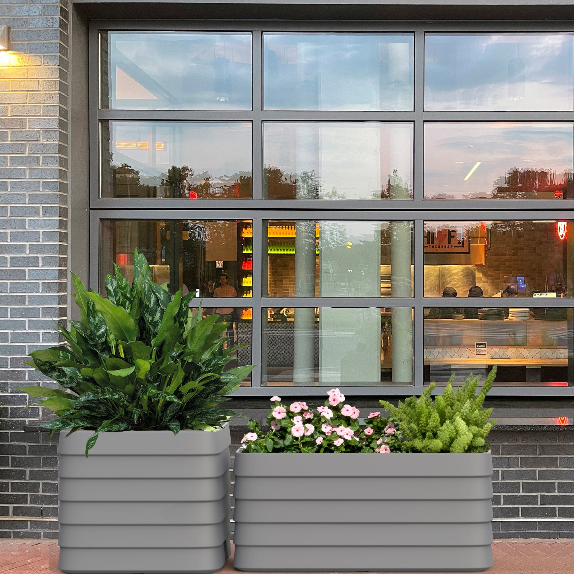 Slat Square with TruDrop™ Self-Watering - 22in x 22in x 19.6 in