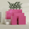 Darwin Large Rectangle Fiberglass Planter - 36 in x 24 in x 42 in - Gloss Pink Violet - Gloss Pink Violet,36 in x 24 in x 42 in