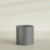 Rio Grande Medium Round Fiberglass Planter - 22 in x 22 in x 22 in - Metallic Gunmetal - Metallic Gunmetal,22 in x 22 in x 22 in