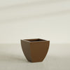Lima Medium Tapered Square Fiberglass Planter - 24 in x 24 in x 24 in - Metallic Bronze - Metallic Bronze,24 in x 24 in x 24 in