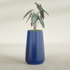 Saigon Large Tapered Round Planter - 16 in x 21 in x 36 in - Matte Cobalt Blue - Matte Cobalt Blue,16.4 in x 20.7 in x 36 in