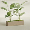 Cuba Large Long Rectangle Fiberglass Planter - 48 in x 14 in x 12 in - Metallic Gold - Metallic Gold,48 in x 14 in x 12 in