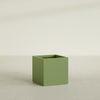 Montroy Medium Cube Square Fiberglass Planter - 28 in x 28 in x 28 in - Satin Green - Satin Green,28 in x 28 in x 28 in