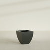 Lima Medium Tapered Square Fiberglass Planter - 20 in x 20 in x 20 in - Matte Charcoal - Matte Charcoal,20 in x 20 in x 20 in