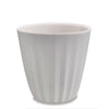 Pleat Ribbed Small Round Plastic Planter - 15 in x 15 in x 15 in - Alpine White - Alpine White,15 in x 15 in x 15 in