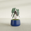 Short Hayden Small Round Fiberglass Planter - 12 in x 12 in x 7 in - Matte Cobalt Blue - Matte Cobalt Blue,12 in x 12 in x 7 in