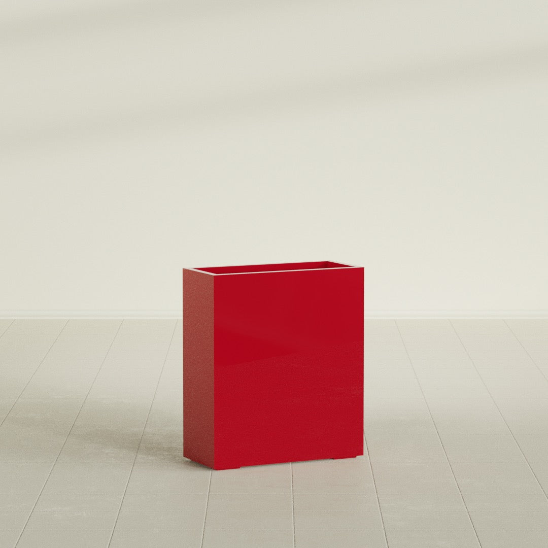 Perth Large Tall Rectangle Fiberglass Planter - 36 in x 16 in x 42 in - Gloss Red - Gloss Red,36 in x 16 in x 42 in