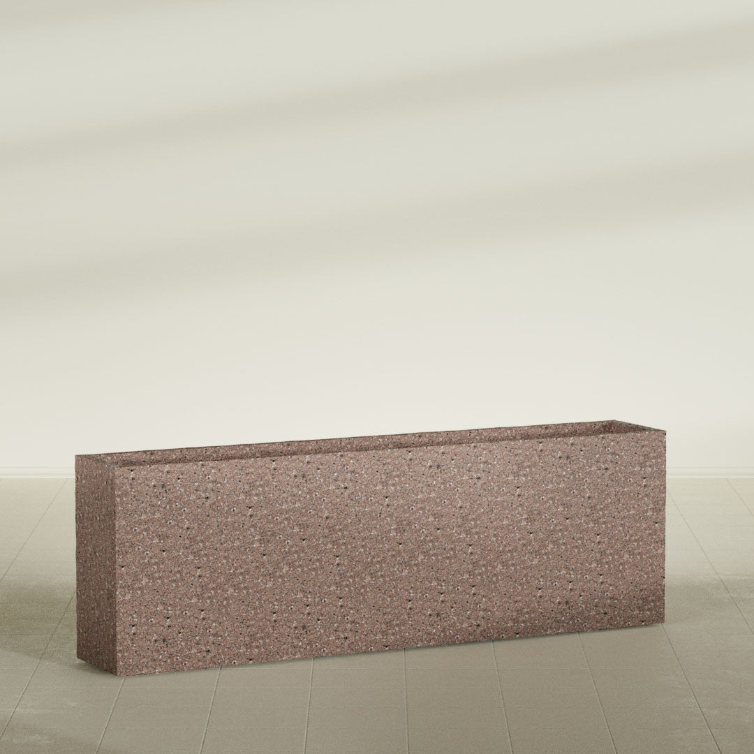 ProTone Fiberglass Premium Finish Extra Large Rectangle Planter - 72 in x 12 in x 24 in - StoneLight - Sunstone - StoneLight - Sunstone,72 in x 12 in x 24 in