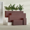 12"-Wide Rectangle - 12in x 12in x 24in - Weathered Steel - Rust - Weathered Steel - Rust,12 in x 12 in x 24 in