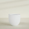 Alzira Large Round Fiberglass Planter - 36 in x 36 in x 34 in - Gloss White - Gloss White,36 in x 36 in x 34 in