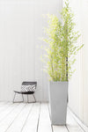 Rotterdam Medium Tall Square Planter - 12.25 in x 12.25 in x 22 in - White Grey - White Grey,12.25 in x 12.25 in x 22 in,Planter Only