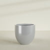 Alzira Large Round Fiberglass Planter - 36 in x 36 in x 34 in - Metallic Silver - Metallic Silver,36 in x 36 in x 34 in