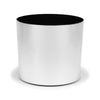 Small Round Metallic Plastic Planter - 9 in x 9 in x 7 in - Reflective Chrome - Reflective Chrome,9 in x 9 in x 7 in
