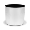 Hand-Foiled Floor Cylinder - 12in diam. x 12in - Mirror Chrome - Mirror Chrome,12 in x 12 in x 12 in