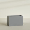 Brisbane Extra Large Long Rectangle Fiberglass Planter - 48 in x 24 in x 32 in - Metallic Gunmetal - Metallic Gunmetal,48 in x 24 in x 32 in
