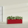 Hudson Extra Large Long Rectangle Fiberglass Planter - 100 in x 18 in x 28 in - Gloss Red - Gloss Red,100 in x 18 in x 28 in