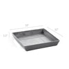 Small Square Saucer - 11 in x 11 in x 1.25 in - Grey - Grey,11 in x 11 in x 1.25 in