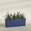 Panama Extra Large Long Rectangle Fiberglass Planter - 48 in x 12 in x 18 in - Matte Cobalt Blue - Matte Cobalt Blue,48 in x 12 in x 18 in