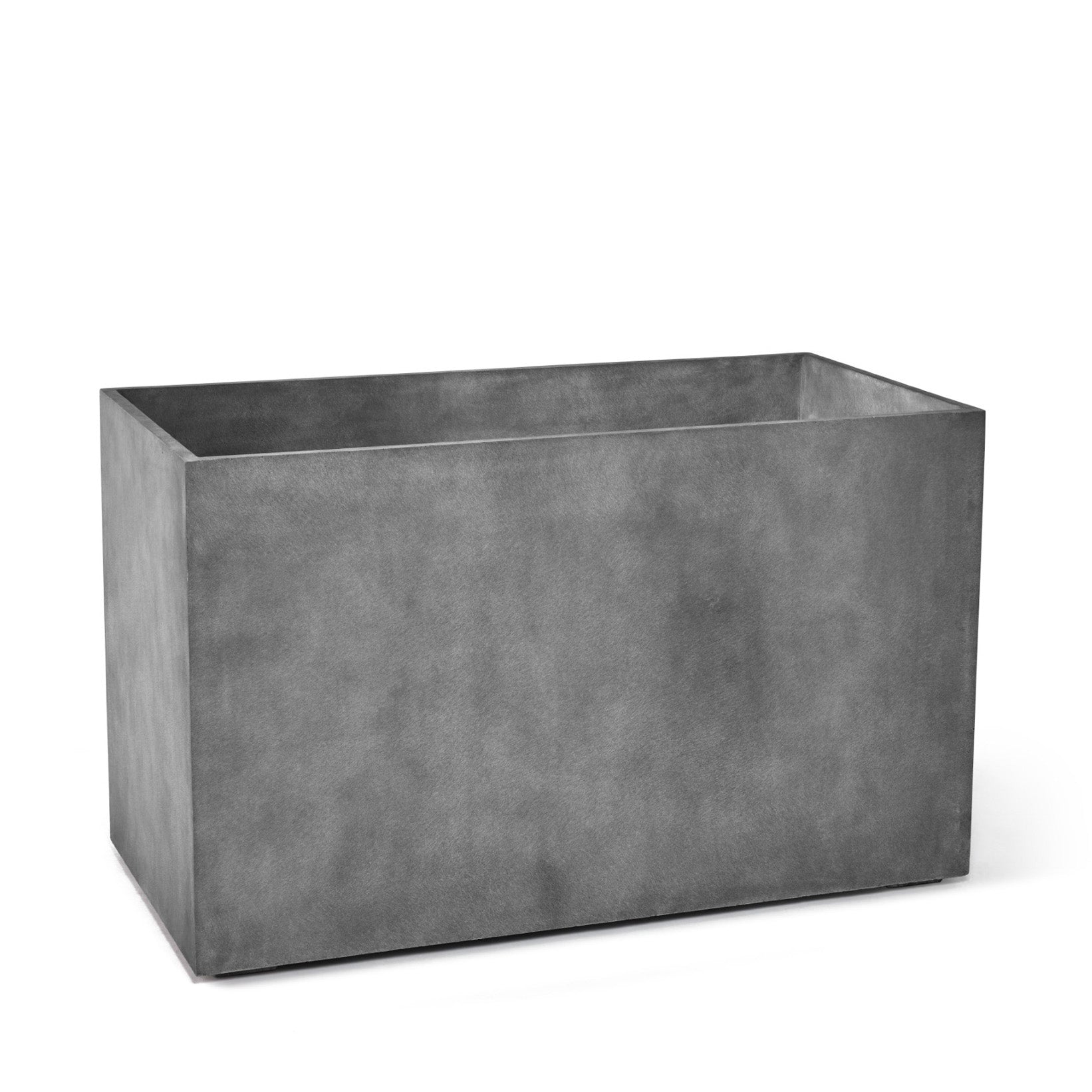 Semplito Rectangular Planter – Concrete Stone Finish – Fiberglass Indoor/Outdoor and Weather-Resistant Large Planter (39.5" L x 19.75" W x 23.5" H Exterior, 39" L x 19.3" W Interior) - Concrete Stone,39.3 in x 19.7 in x 23.6 in