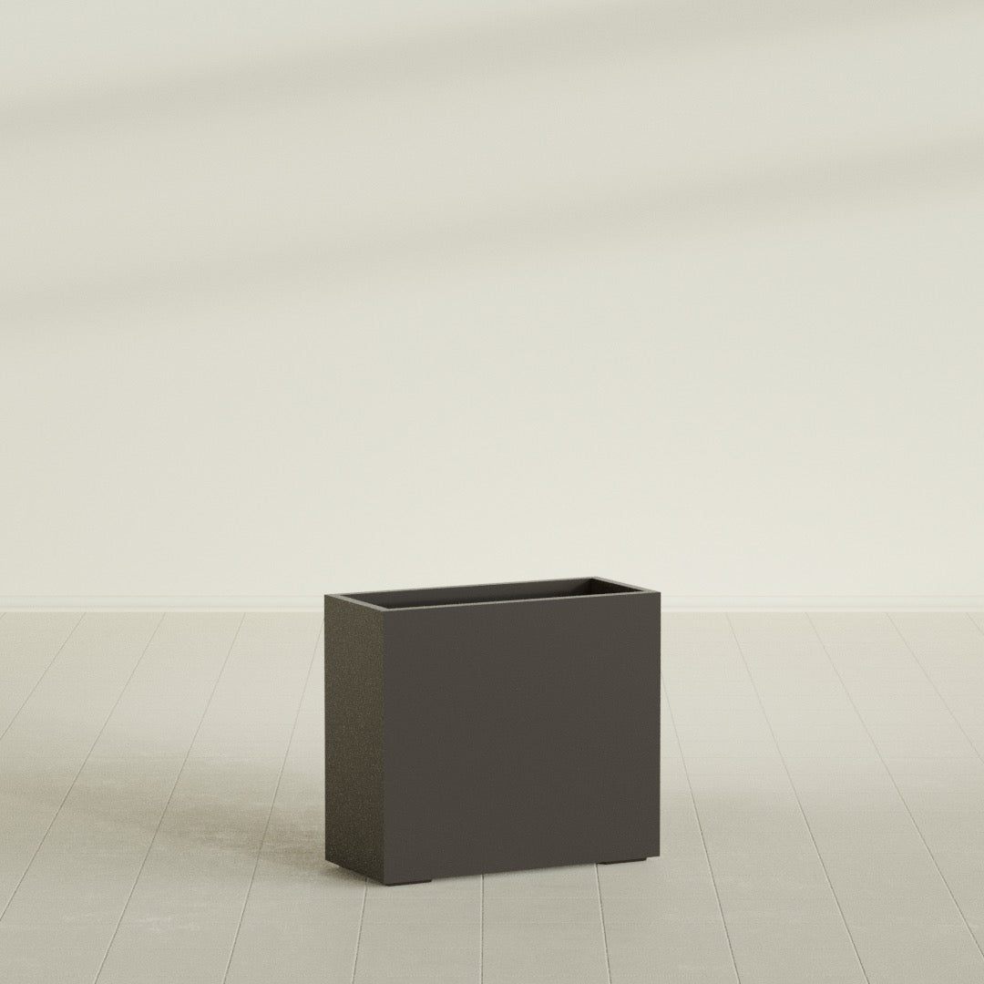 Potsdam Large Rectangle Fiberglass Planter - 36 in x 16 in x 32 in - Matte Brown - Matte Brown,36 in x 16 in x 32 in