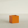 Montroy Medium Cube Square Fiberglass Planter - 20 in x 20 in x 20 in - Gloss Tangerine - Gloss Tangerine,20 in x 20 in x 20 in