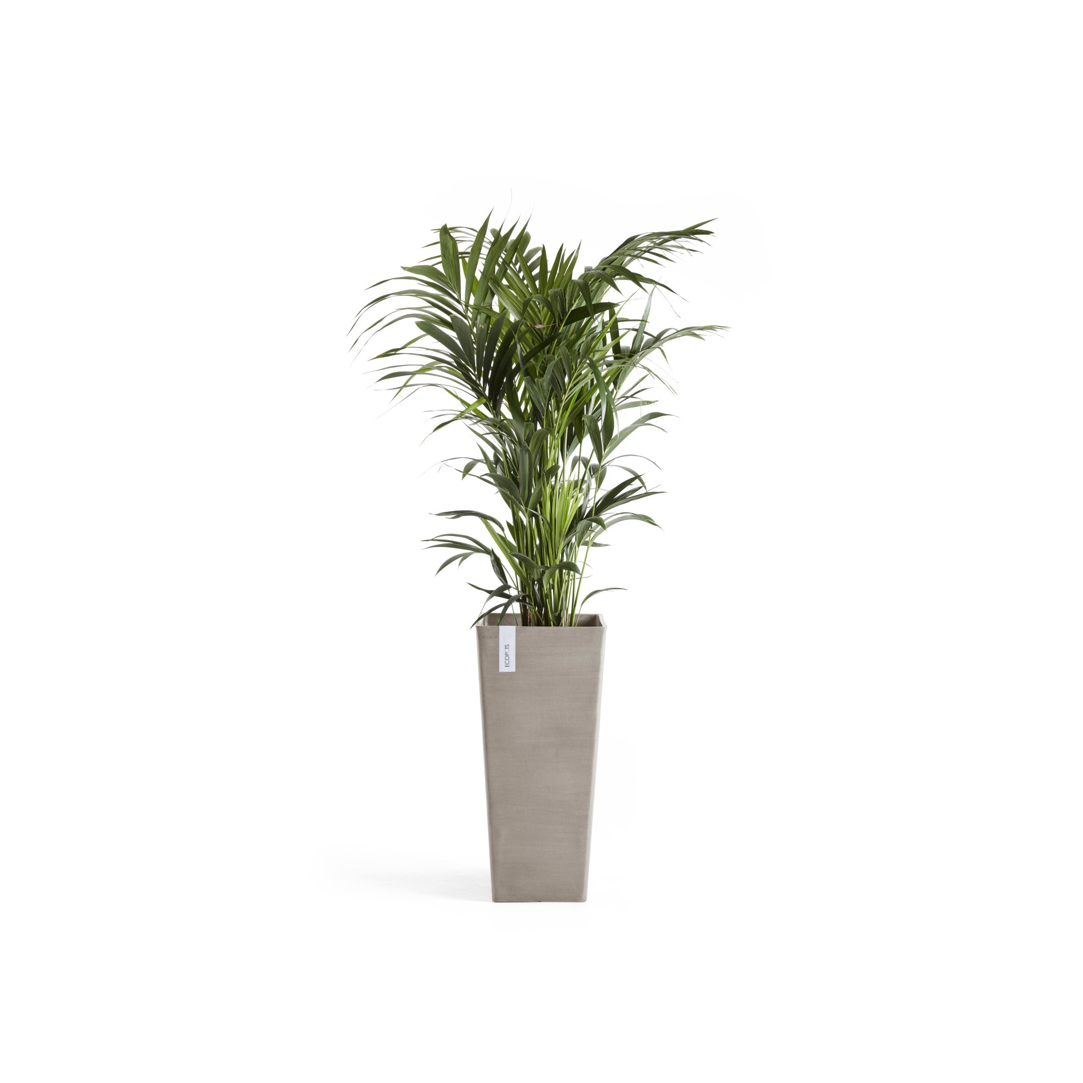 Rotterdam Medium Tall Square Planter - 12.6 in x 12.6 in x 27.5 in - Taupe - Taupe,12.5 in x 12.5 in x 27.5 in,Planter Only