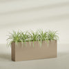 Hollywood Extra Large Narrow Rectangle Fiberglass Planter - 60 in x 12 in x 24 in - Metallic Gold - Metallic Gold,60 in x 12 in x 24 in