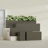 Miami Extra Large Narrow Rectangle Fiberglass Planter - 48 in x 12 in x 18 in - Matte Bronze - Matte Bronze,48 in x 12 in x 18 in