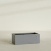 Torino Extra Large Wide Rectangle Fiberglass Planter - 48 in x 24 in x 18 in - Metallic Gunmetal - Metallic Gunmetal,48 in x 24 in x 18 in