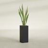 Perth Large Tall Rectangle Fiberglass Planter - 16 in x 16 in x 42 in - Matte Black - Matte Black,16 in x 16 in x 42 in