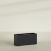 Tolga Extra Large Long Rectangle Fiberglass Planter - 48 in x 16 in x 24 in - Matte Black - Matte Black,48 in x 16 in x 24 in