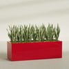 Granada Extra Large Long Rectangle Fiberglass Planter - 72 in x 24 in x 24 in - Gloss Red - Gloss Red,72 in x 24 in x 24 in